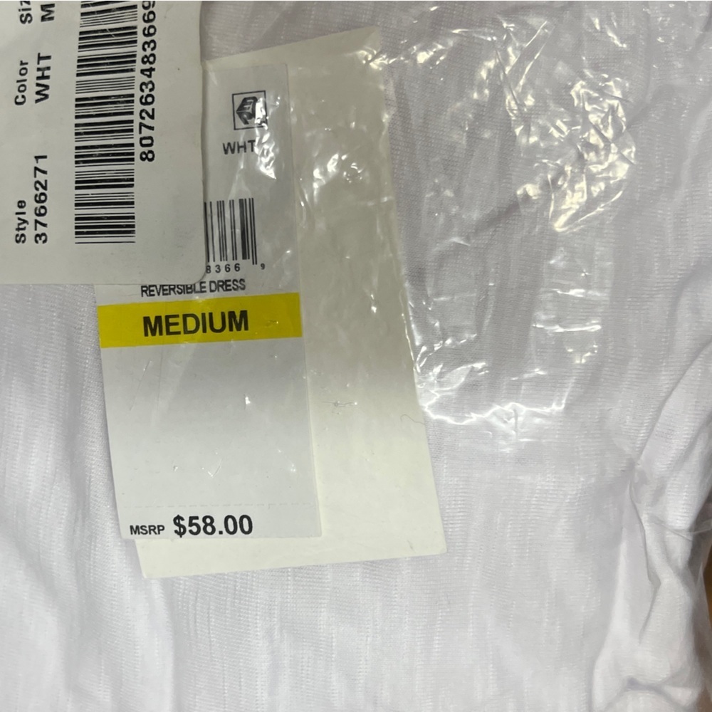 BECCA BY REBECCA VIRTUE Reversible Swim Cover Mini Dress in White NWT - Picture 4 of 6